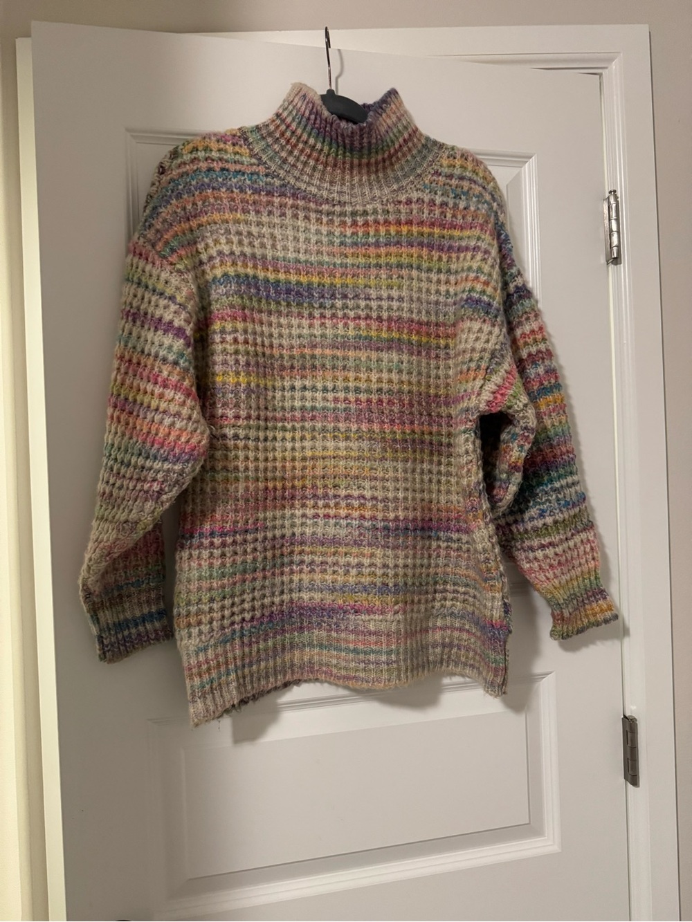 Topshop Multicolor Cozy Knit Mockneck Sweater
